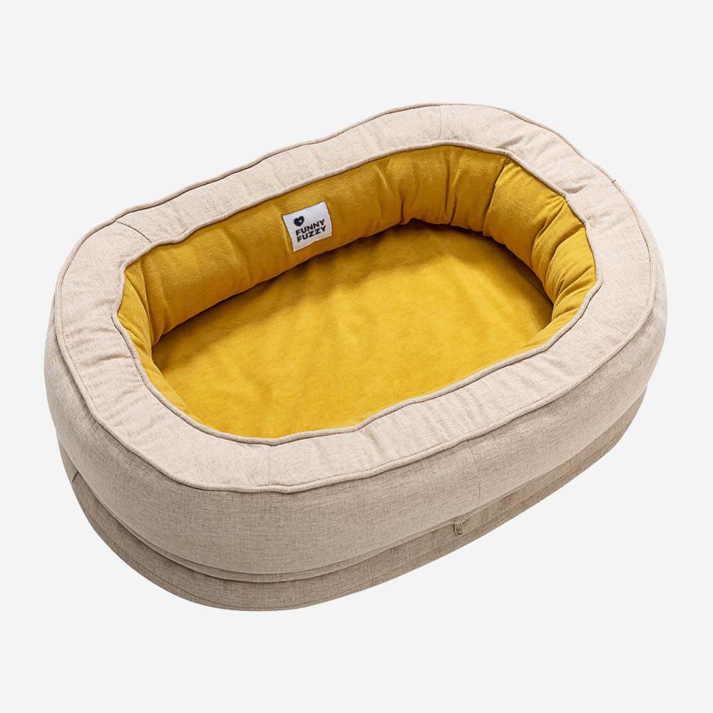 Dog Bed Donut Oval Orthopaedic Foam M L XL 2XL Waterproof Washable Anti-Slip Calming Cuddler Pet Sofa Bed | Koossa