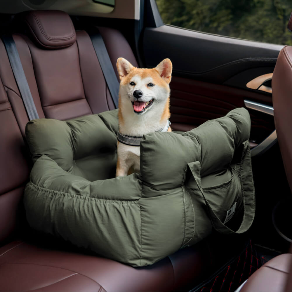 Dog Car Seat Bed Cotton Padded Portable Safety Harness Small Dogs Booster Carrier Shoulder Bag | Koossa
